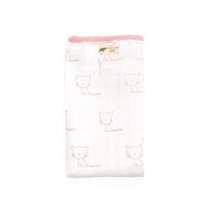 Single Layer Luxury Muslin Swaddle -Purrfectly Kitten - Purrfectly Kitten